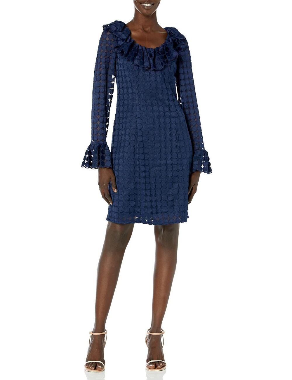 Trina Turk Women's Novelty Fabric Marisa Dress, Ink, 12